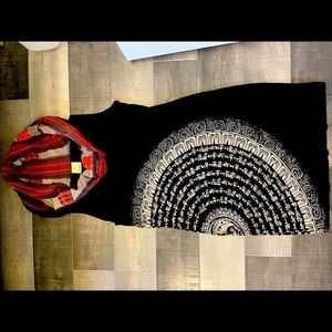 Bohemian asian black dress